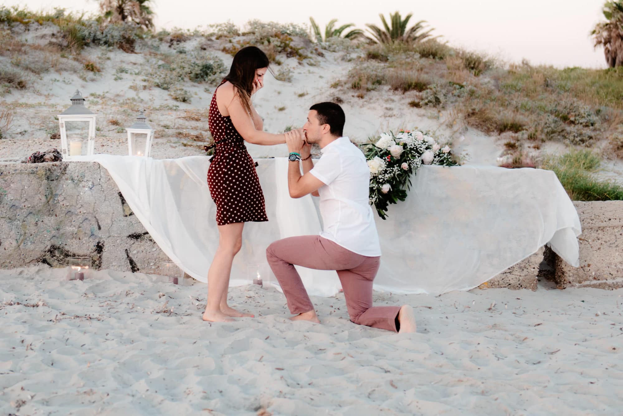 Proposal on the beach Sardinia Oristano 