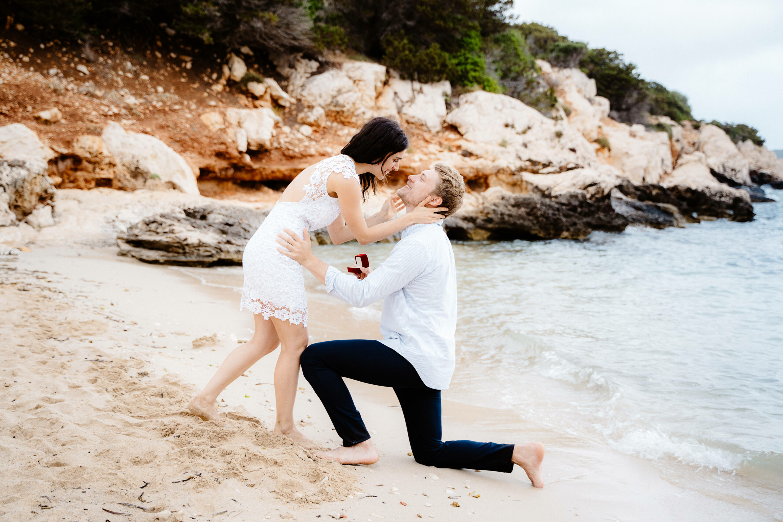 Proposal on the beach Sardinia alghero