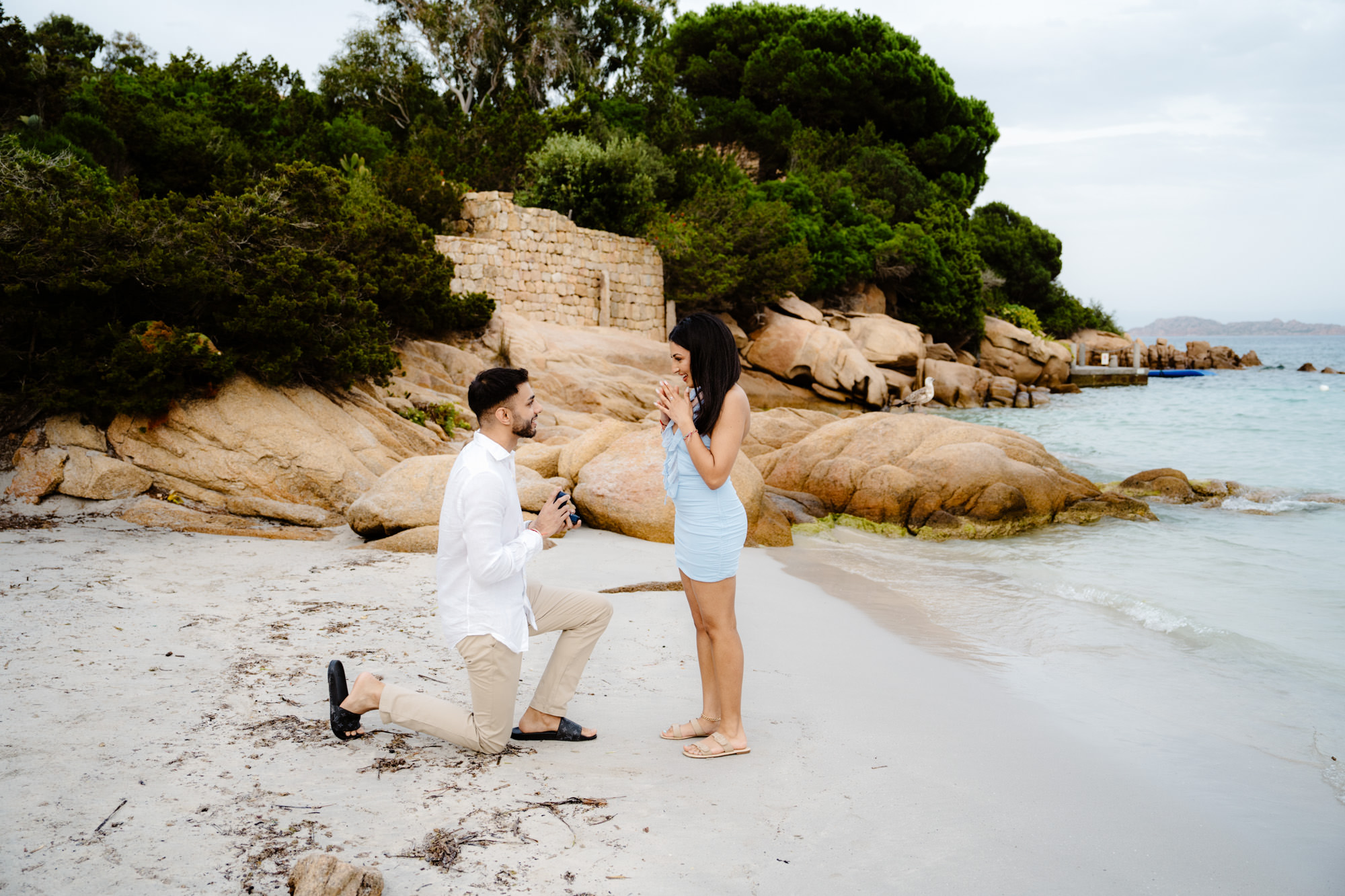 Proposal on the beach Sardinia