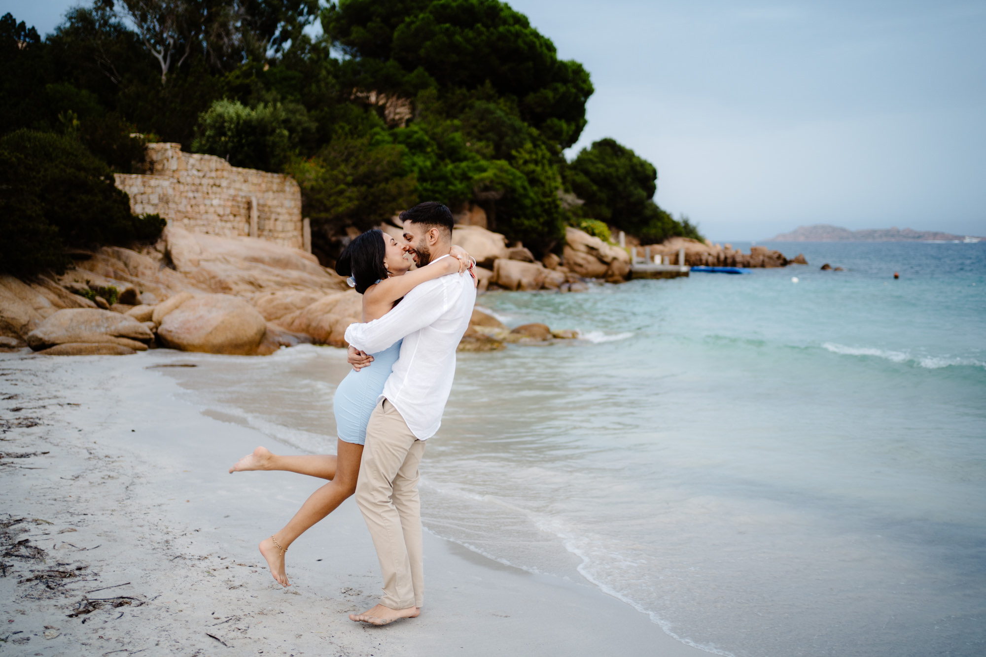 Proposal on the beach Sardinia costa Smeralda 