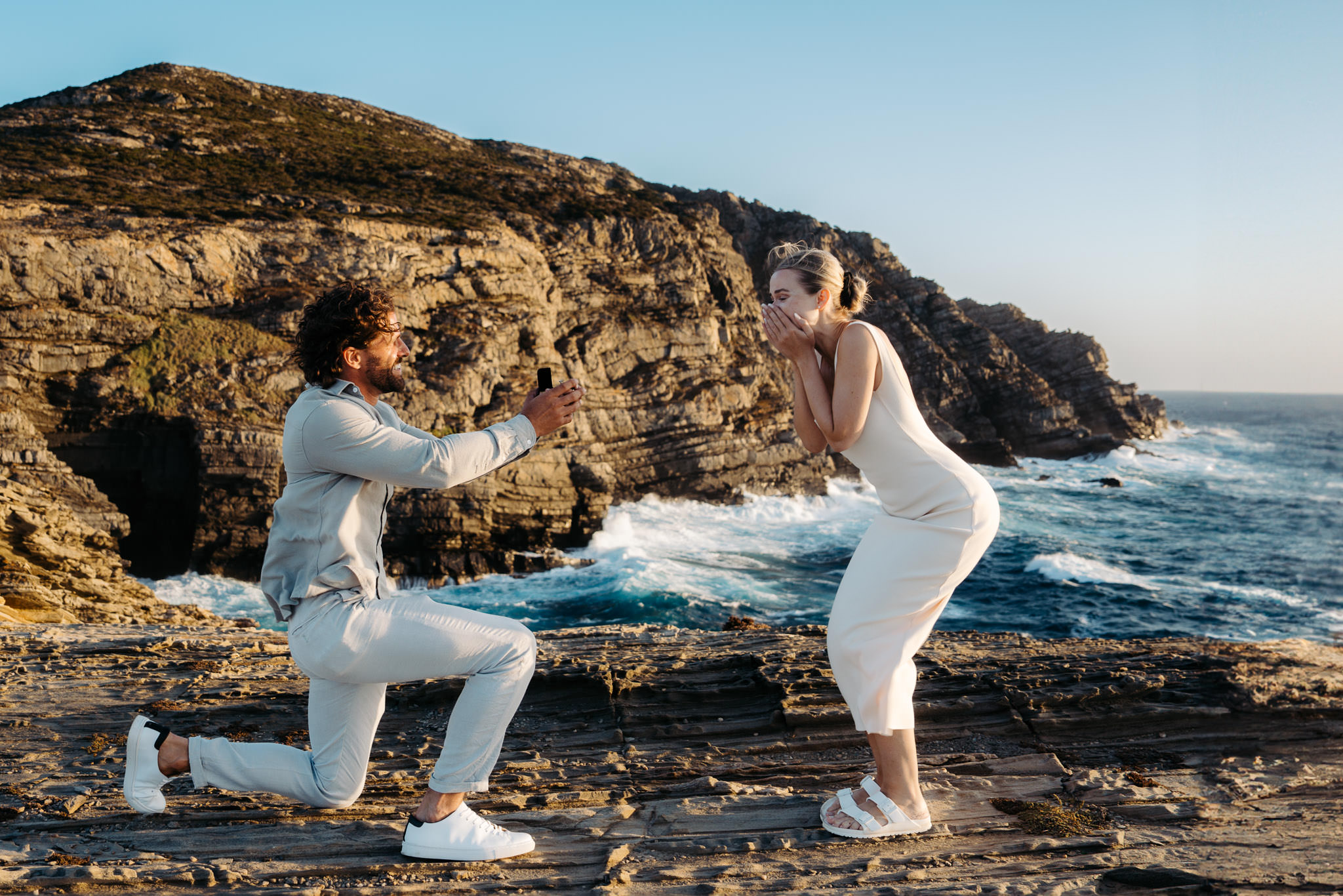 cliff wedding proposal sardinia